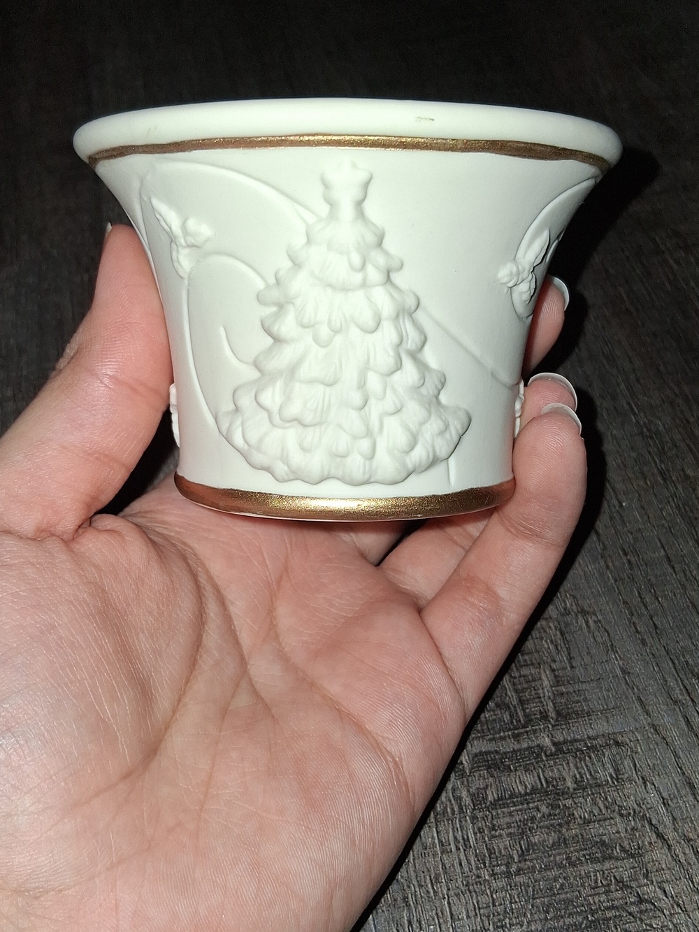 Yankee Candle Christmas Tree Tealight Votive Holder Porcelain